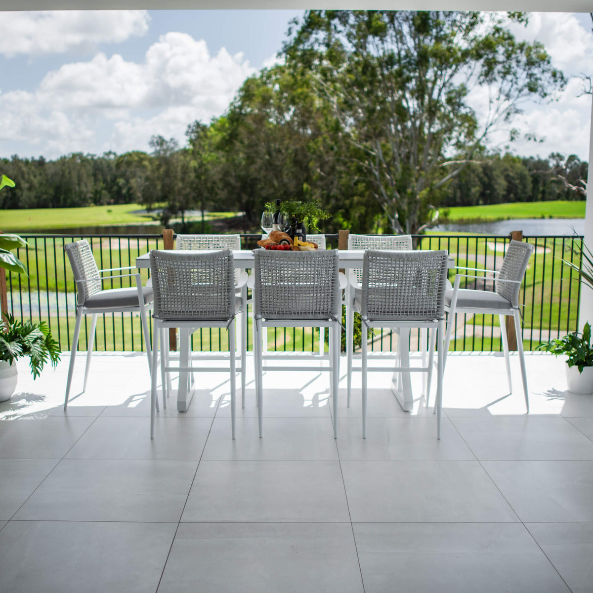 Vienna Rope Malibu - 9pce (200x65) - Outdoor Bar Set