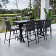 Vienna Rope Malibu - 9pce (200x65) - Outdoor Bar Set