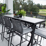 Vienna Rope Malibu - 9pce (200x65) - Outdoor Bar Set