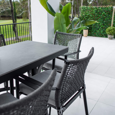Vienna Rope Malibu - 9pce (200x65) - Outdoor Bar Set