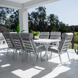 Andorra Bergen - 9pce (220x100) - Outdoor Dining Set