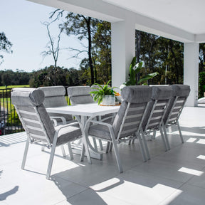Andorra Bergen - 9pce (220x100) - Outdoor Dining Set