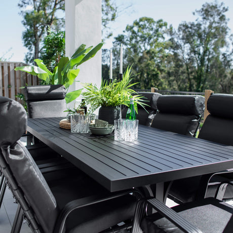 Andorra Bergen - 9pce (220x100) - Outdoor Dining Set