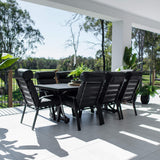 Andorra Bergen - 9pce (220x100) - Outdoor Dining Set