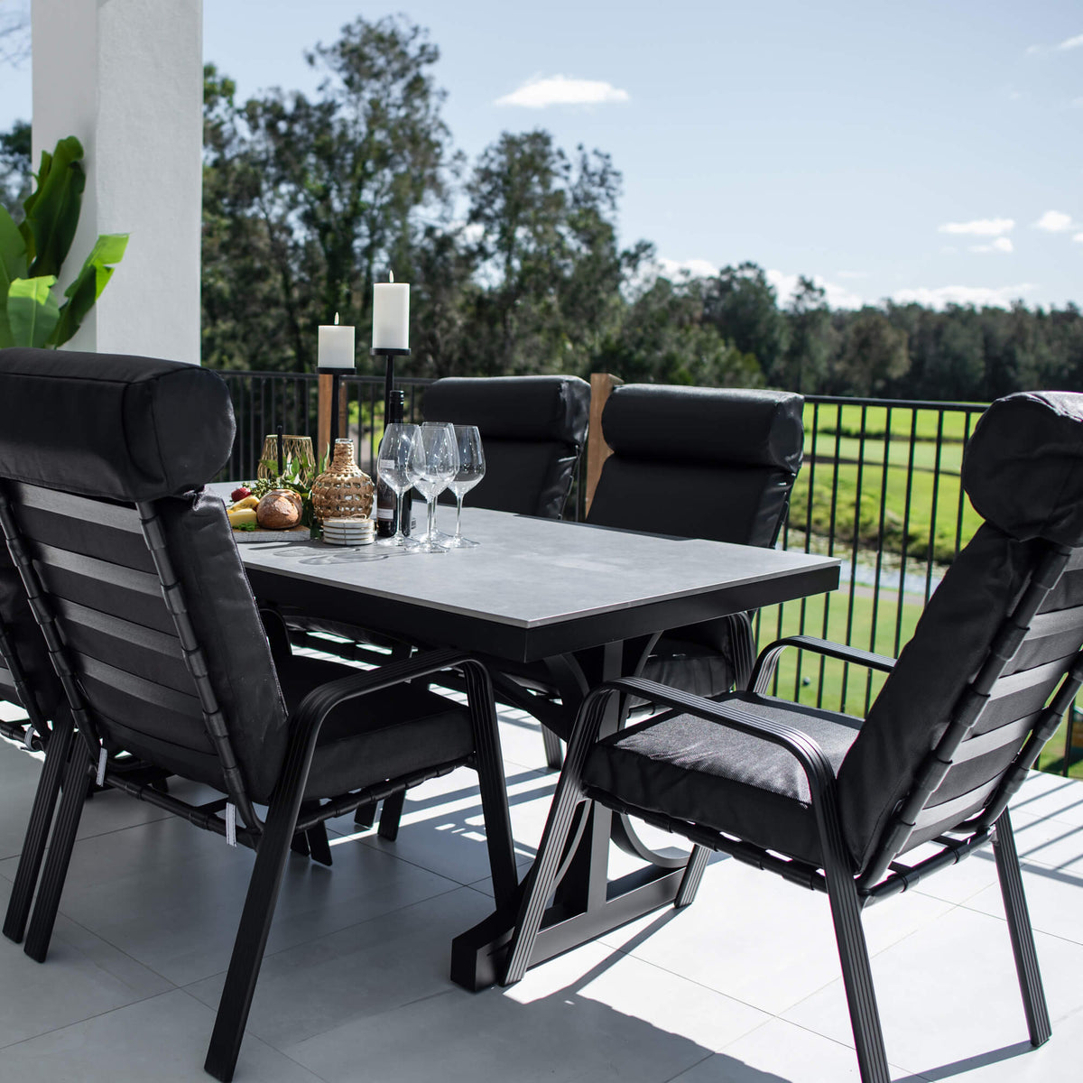 Andorra Malibu - 7pce (180x100) - Outdoor Dining Set