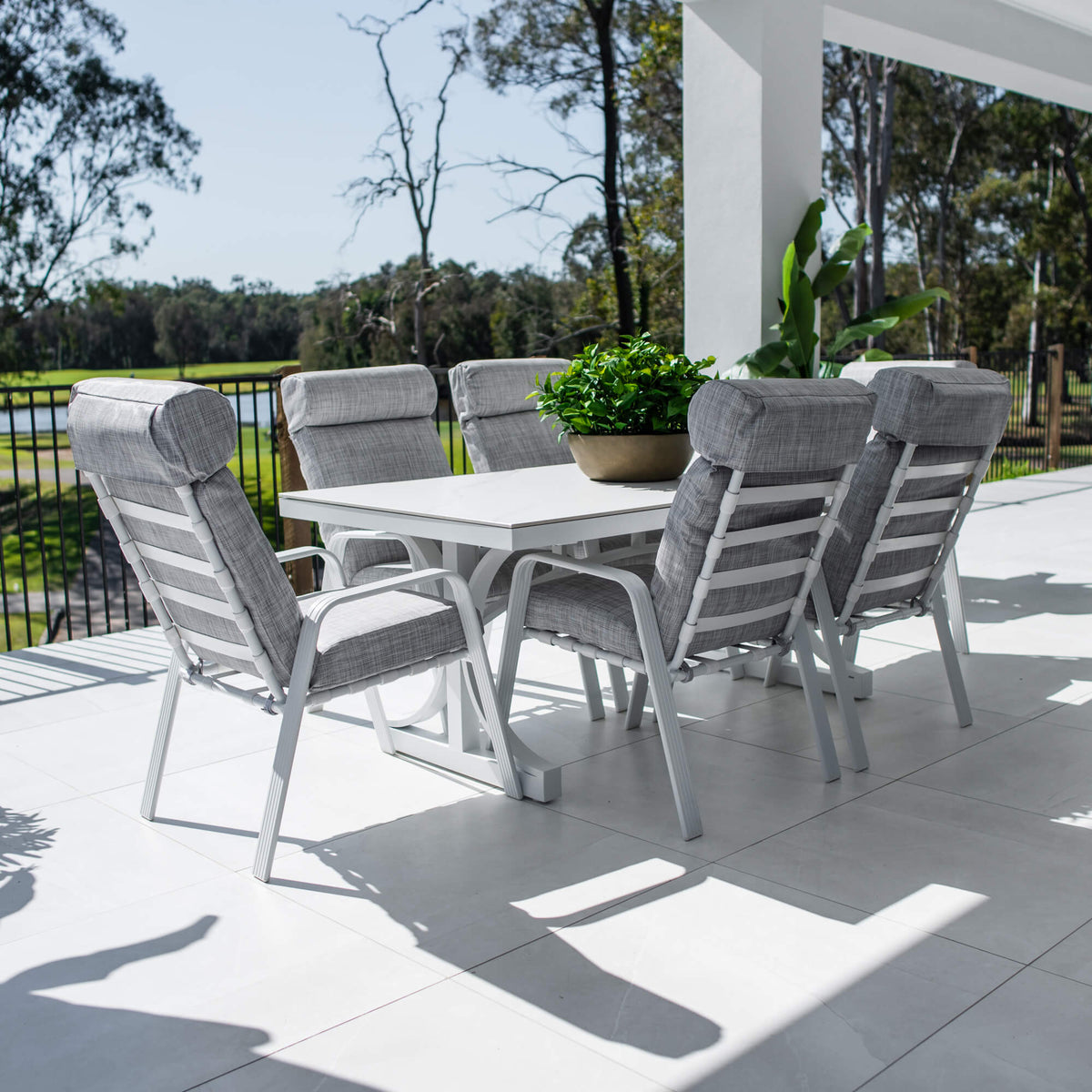 Andorra Malibu - 7pce (180x100) - Outdoor Dining Set