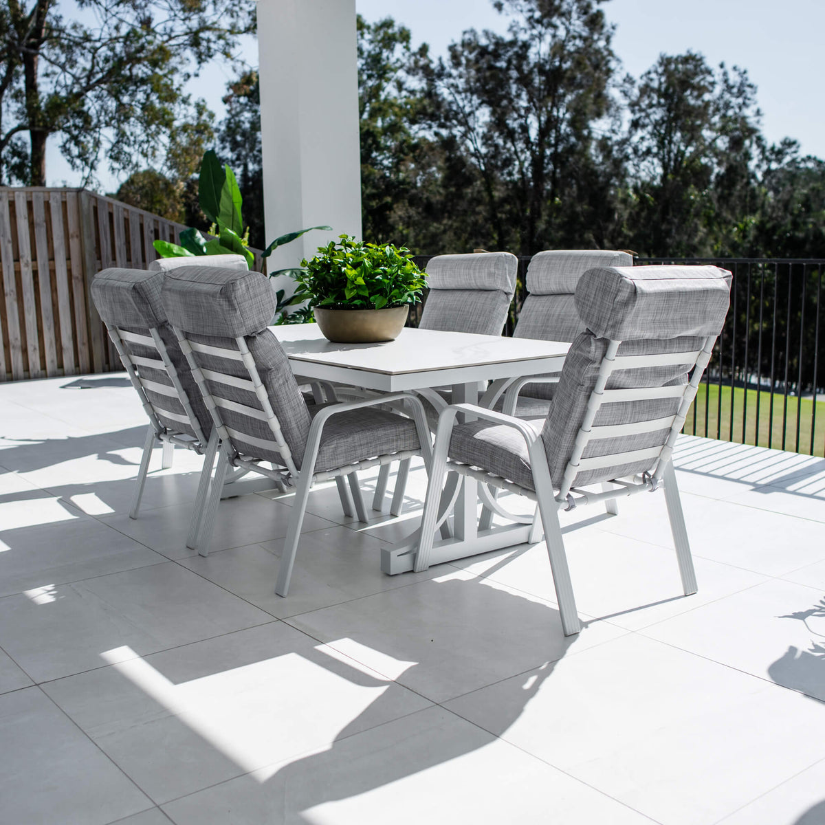 Andorra Malibu - 7pce (180x100) - Outdoor Dining Set