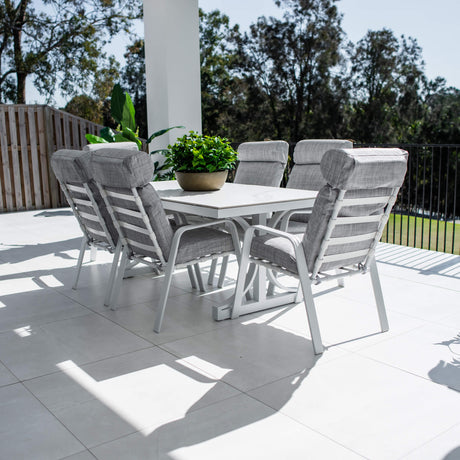Andorra Malibu - 7pce (180x100) - Outdoor Dining Set