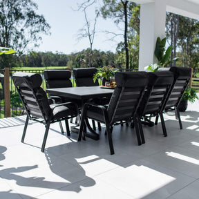 Andorra Malibu - 9pce (215x100) - Outdoor Dining Set