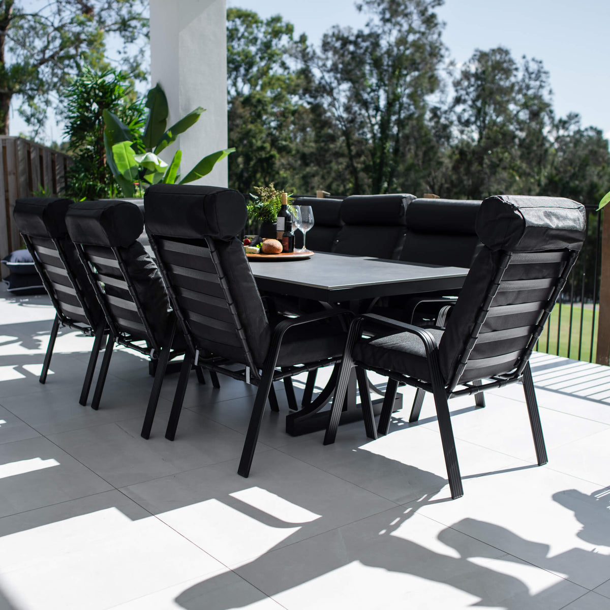 Andorra Malibu - 9pce (215x100) - Outdoor Dining Set