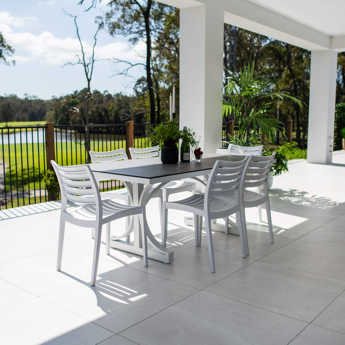 Apollo Chester Moon - 7pce (180x100) - Outdoor Dining Set