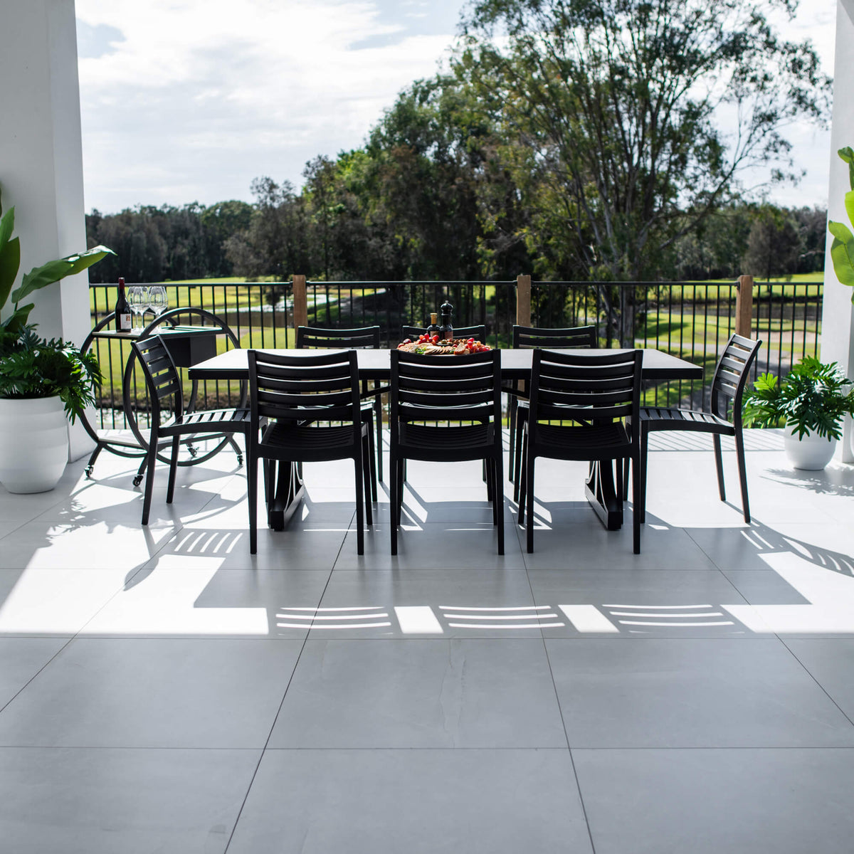 Apollo Chester Moon - 9pce (215x100) - Outdoor Dining Set