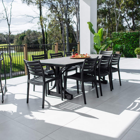Apollo Chester Moon - 9pce (215x100) - Outdoor Dining Set