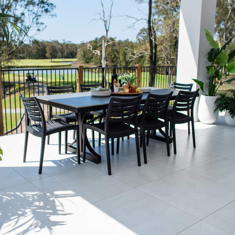 Apollo Malibu - 9pce (215x100) - Outdoor Dining Set