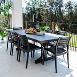 Apollo Malibu - 9pce (215x100) - Outdoor Dining Set
