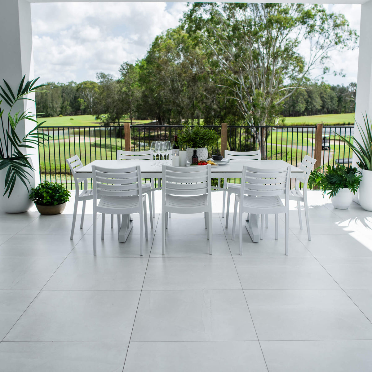 Apollo Malibu - 9pce (215x100) - Outdoor Dining Set