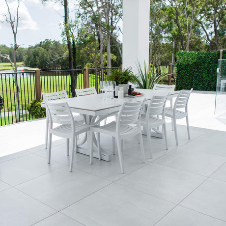Apollo Malibu - 9pce (215x100) - Outdoor Dining Set