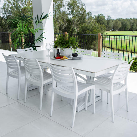 Apollo Malibu - 9pce (215x100) - Outdoor Dining Set