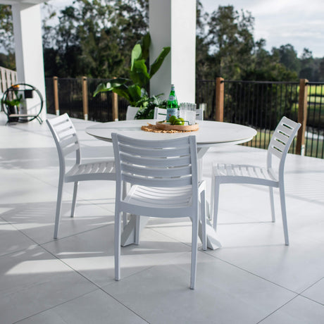 Apollo Malibu Round - 5pce (120x120) - Outdoor Dining Set