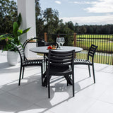 Apollo Malibu Round - 5pce (120x120) - Outdoor Dining Set