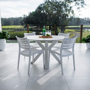 Apollo Malibu Round - 5pce (120x120) - Outdoor Dining Set
