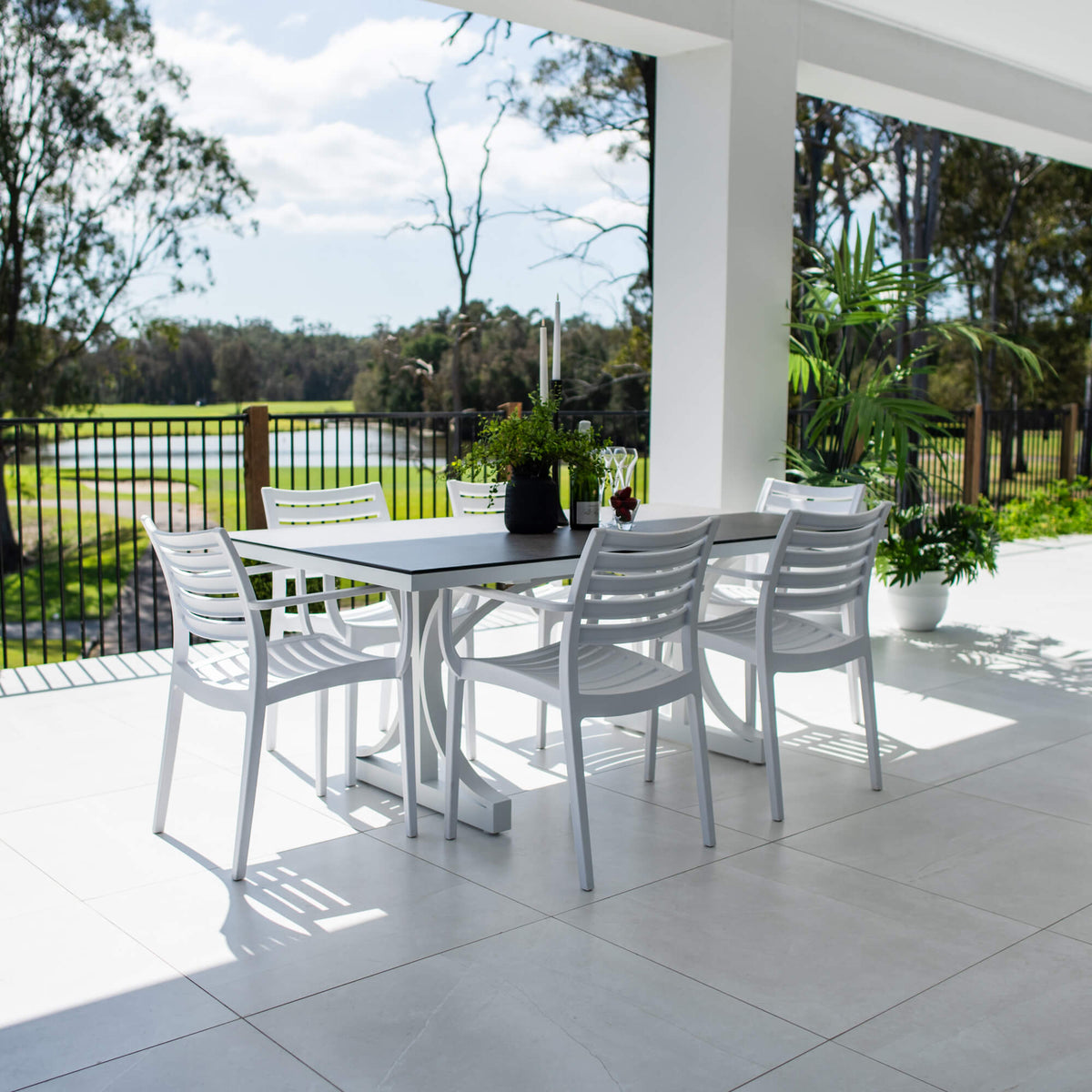 Apollo XL Chester Moon - 7pce (180x100) - Outdoor Dining Set