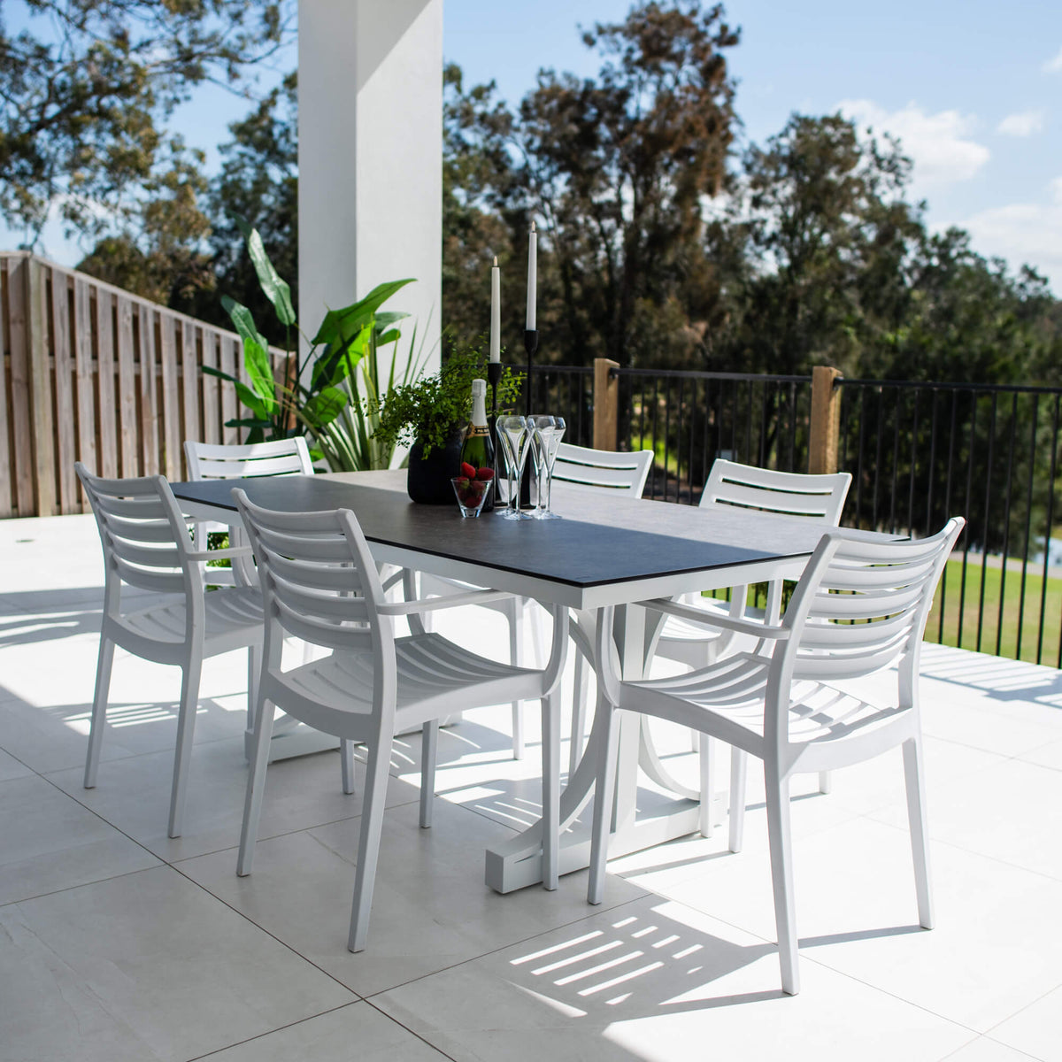 Apollo XL Chester Moon - 7pce (180x100) - Outdoor Dining Set