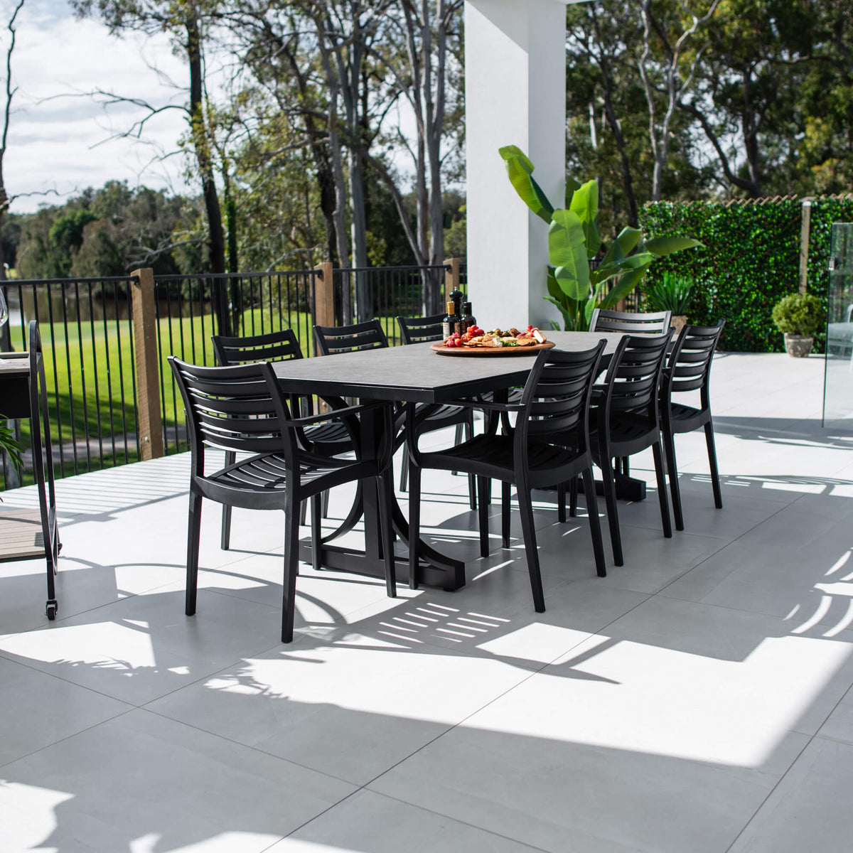 Apollo XL Chester Moon - 9pce (215x100) - Outdoor Dining Set