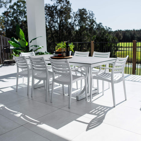 Apollo XL Chester Moon - 9pce (215x100) - Outdoor Dining Set