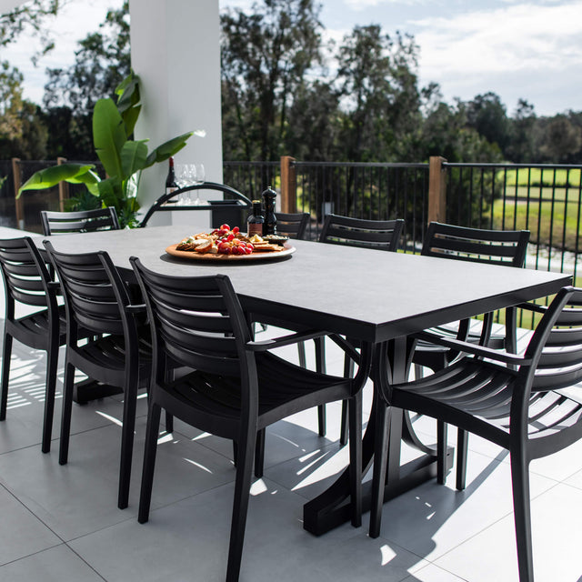 Apollo XL Chester Moon - 9pce (215x100) - Outdoor Dining Set