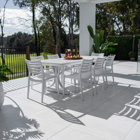 Apollo XL Malibu - 9pce (215x100) - Outdoor Dining Set