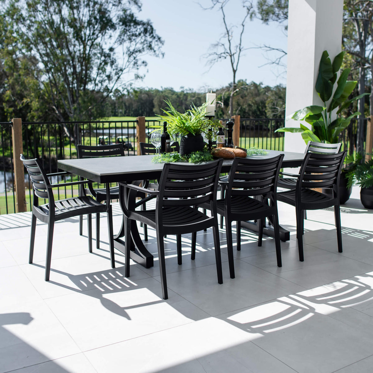 Apollo XL Malibu - 9pce (215x100) - Outdoor Dining Set
