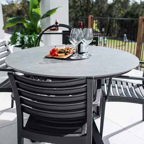 Apollo XL Malibu Round - 5pce (120x120) - Outdoor Dining Set