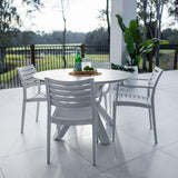 Apollo XL Malibu Round - 5pce (120x120) - Outdoor Dining Set