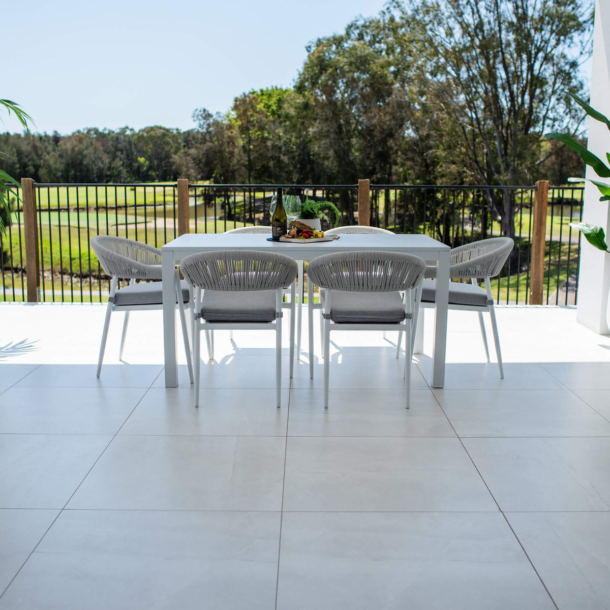 Kiara Rope Aria - 7pce (150x80) - Outdoor Dining Set