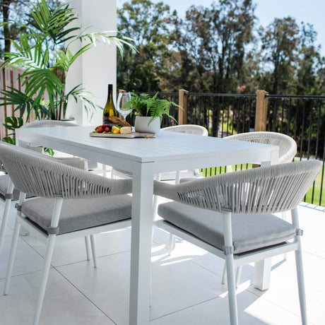Kiara Rope Aria - 7pce (150x80) - Outdoor Dining Set