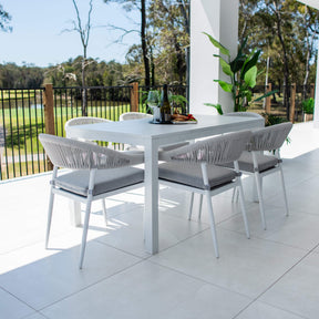 Kiara Rope Aria - 7pce (150x80) - Outdoor Dining Set