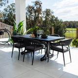Kiara Rope Bergen - 7pce (180x100) - Outdoor Dining Set