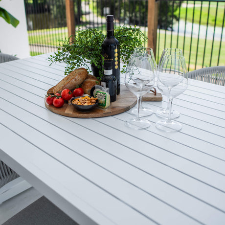 Kiara Rope Bergen - 7pce (180x100) - Outdoor Dining Set
