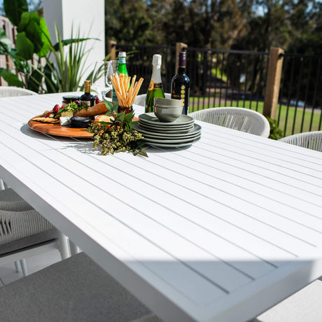 Kiara Rope Bergen - 9pce (220x100) - Outdoor Dining Set