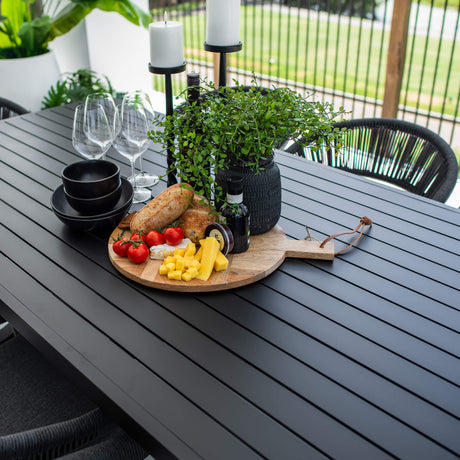 Kiara Rope Bergen - 9pce (220x100) - Outdoor Dining Set