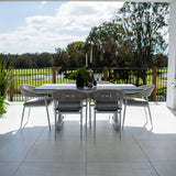 Kiara Rope Chester Moon - 7pce (180x100) - Outdoor Dining Set