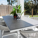 Kiara Rope Chester Moon - 7pce (180x100) - Outdoor Dining Set