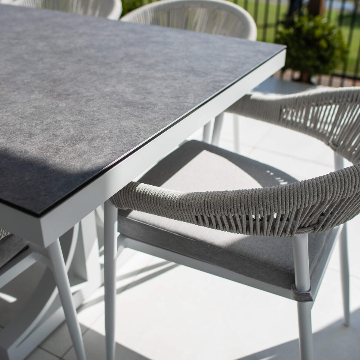 Kiara Rope Chester Moon - 9pce (215x100) - Outdoor Dining Set