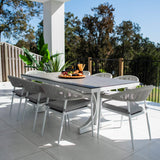 Kiara Rope Chester Moon - 9pce (215x100) - Outdoor Dining Set