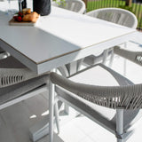 Kiara Rope Malibu - 7pce (150x80) - Outdoor Dining Set