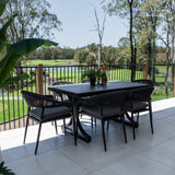 Kiara Rope Malibu - 7pce (150x80) - Outdoor Dining Set