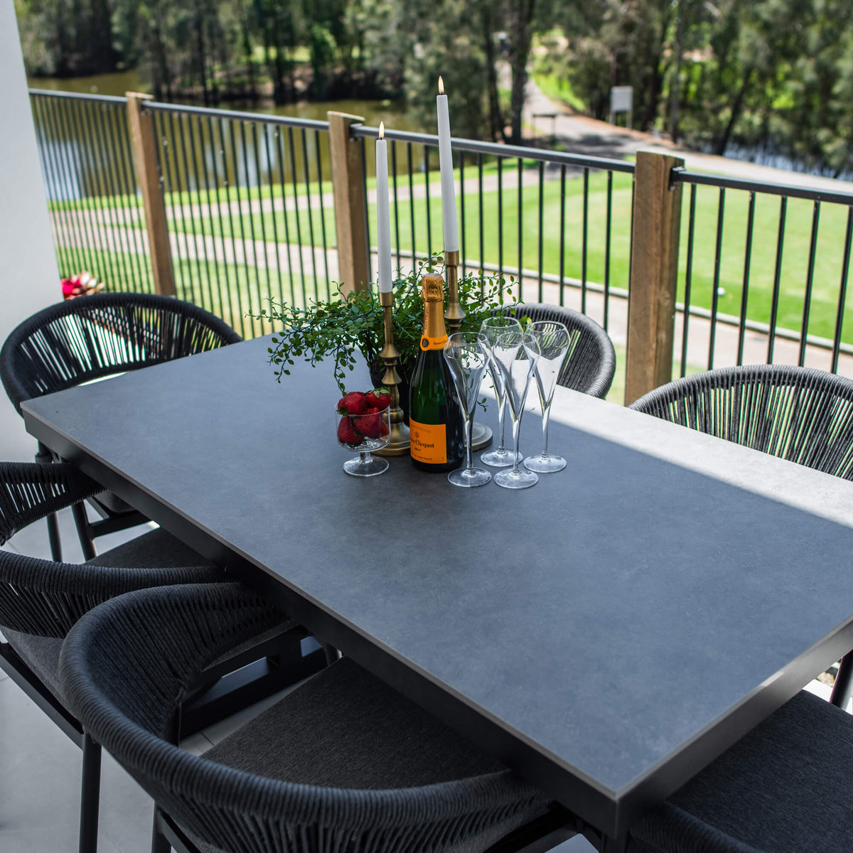 Kiara Rope Malibu - 7pce (150x80) - Outdoor Dining Set