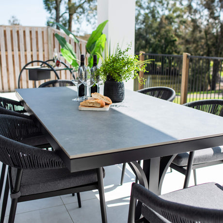 Kiara Rope Malibu - 7pce (180x100) - Outdoor Dining Set