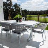 Kiara Rope Malibu - 7pce (180x100) - Outdoor Dining Set